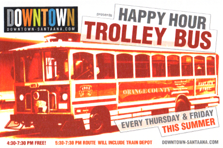 Are you ready for a downtown Santa Ana Happy Hour Trolley?