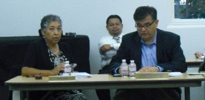 Tish Leon at Commission Meeting