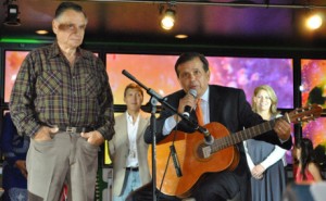 Miguel Pulido sings with his father