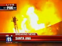 Saddleback Inn on fire