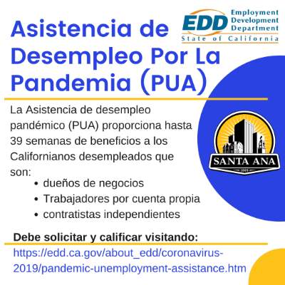 New Santa Ana | Pandemic unemployment assistance for Santa Ana business owners, self-employed
