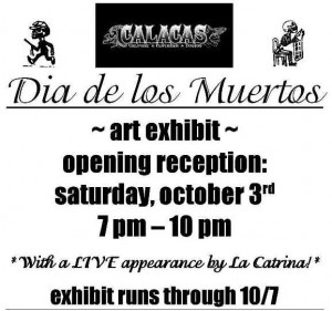 Calacas Day of the Dead art exhibit