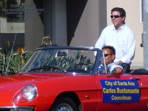 Carlos Bustamante at the Fiestas Parade