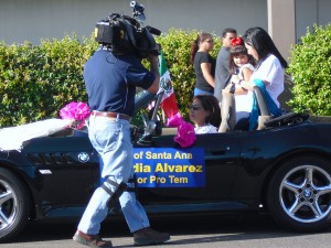 Claudia Alvarez at the Fiestas Parade