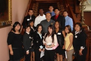 Lou Correa and UCI students