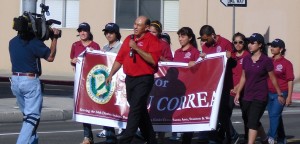 Lou Correa interviewed at the Fiestas Parade