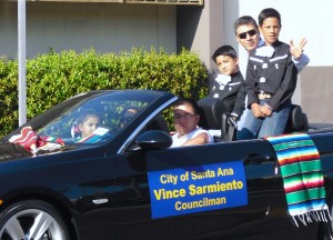 Vince Sarmiento at the Fiestas Parade