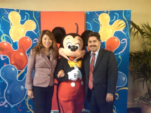 Jose Solorio and Mickey Mouse