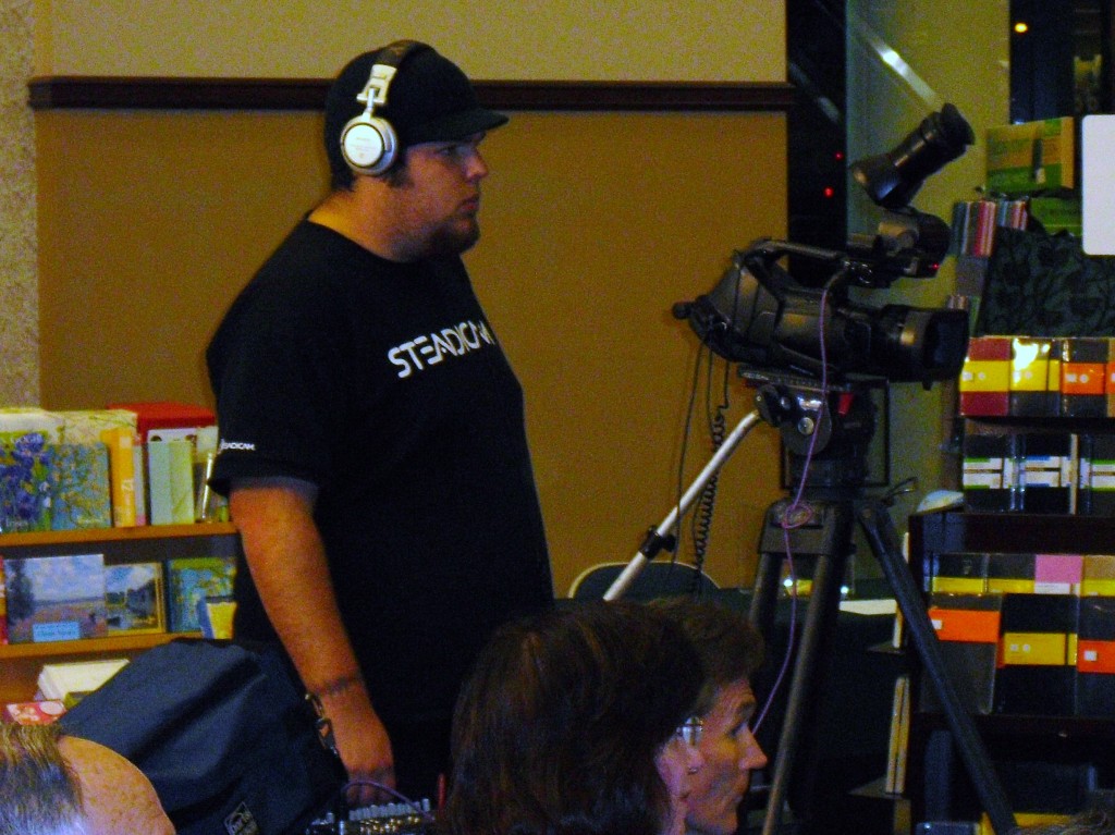 C-Span videographer at Greenhut book signing