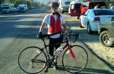 Michele Martinez and her bike