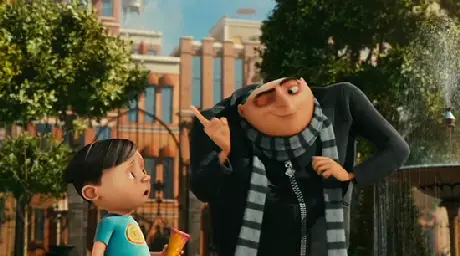 gru pops balloon on Make a GIF