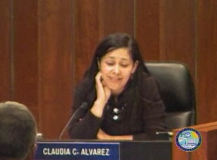 claudia alvarez at the council meeting