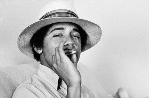 Obama smoking pot
