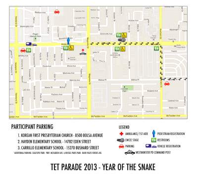 Tet Parade Map