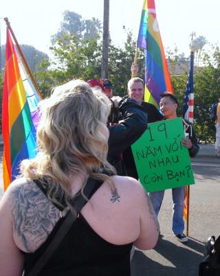 Gay activists at the Tet Parade