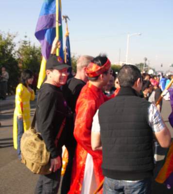 Jeff LeTourneau and gay activists at the Tet Parade