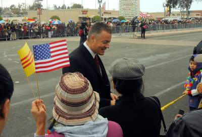 Travis Allen at the Tet Parade