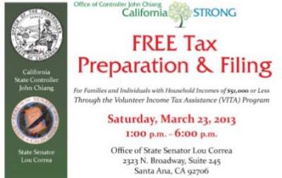 Free Tax Prep in Santa Ana