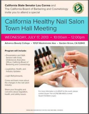 nail salon town hall meeting