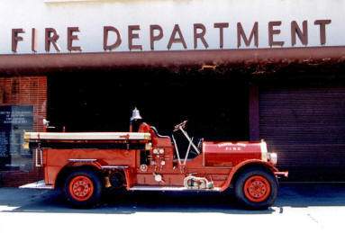 Historic fire truck in Santa Ana