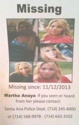 Missing Person, Martha Anaya