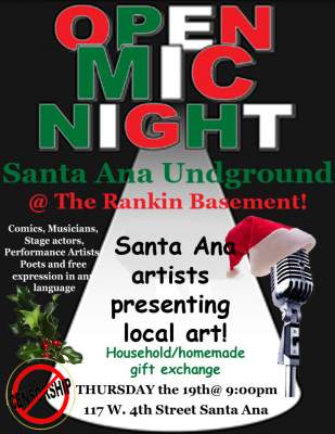 Santa Ana Open Mic at the Rankin Basement