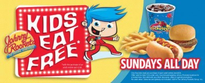Kids eat free on Sundays at Johnny Rockets at MainPlace