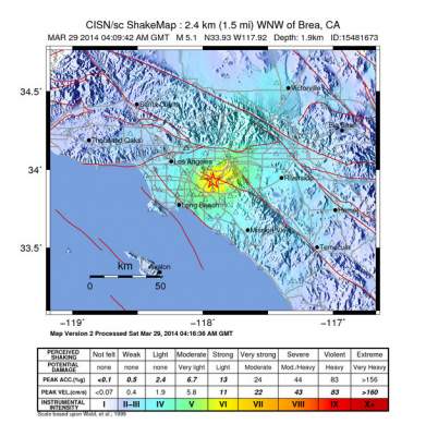 5.3 M earthquake hits OC and LA on March 28