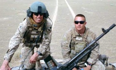 Marines Sgt. Major Robert RJ Cottle and LCpl Rick Centanni