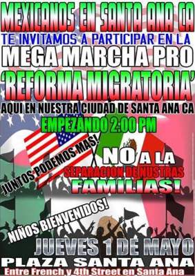 immigration march in santa ana