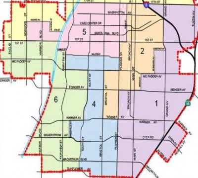 Santa Ana City Council Ward Map