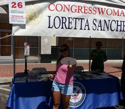 Congresswoman Sanchez' booth at the Fiestas Patrias