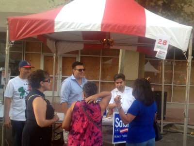 Jose Solorio at the Santa Ana Zoo booth at the Fiestas Patrias