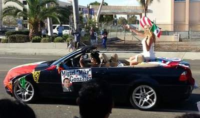 Mike Gonzalez at the Fiestas Patrias Parade