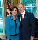 Rosario Marin and George W. Bush