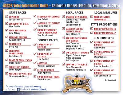 AOCDS 2014 General Election Voter Guide