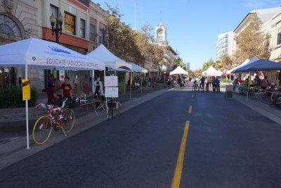 Empty Ciclovia by Spurgeon Clock Tower