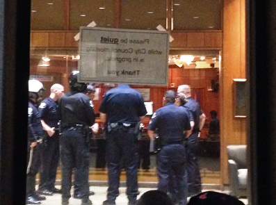 Santa Ana Police at Council Chambers