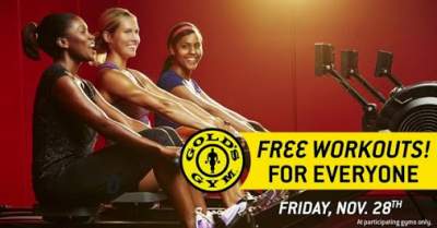 Free Black Friday workout at Gold's Gym in Santa Ana