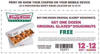 Free Krispy Kreme donuts
