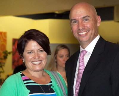 City of Fullerton Mayor Pro Tem Jennifer Fitzgerald and Sean Fitzgerald, vice president of strategic partnerships and sales of the Discovery Science Foundation, at the grand opening of Discovery Cube Orange County’s expansion and remodeled campus on June 11 in Santa Ana