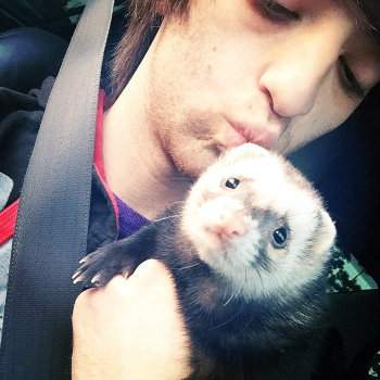 Sebastian Alexander-Bly Swisher and his ferret