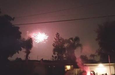 Illegal fireworks in Santa Ana