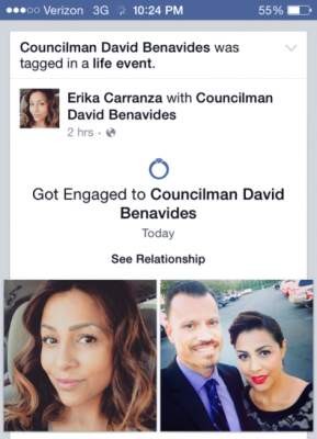 David Benavides and his new wife