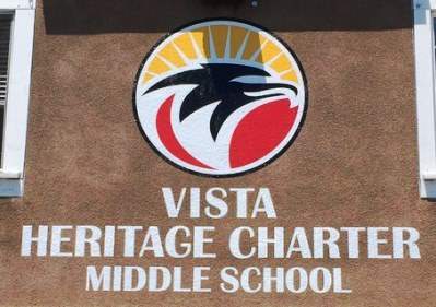 Vista Heritage Charter Middle School sign