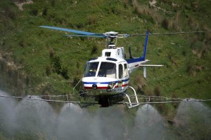 Aerial mosquito poison spraying in Orange County