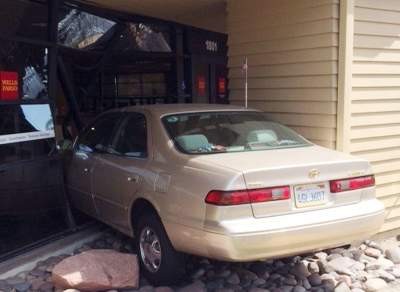 elderly woman crashes into the Wells Fargo bank at 1801 E. 17th St. 3