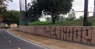 Graffiti on Santa Ana bike trails