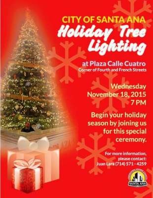 Santa Ana Holiday Tree Lighting Ceremony