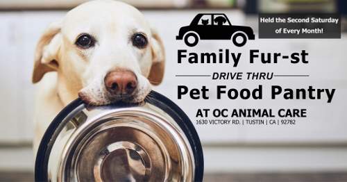 Free pet food and low cost pet adoptions on 9 12 at OC Animal Care